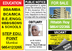 Mumbai Choufer Situation Wanted classified rates